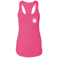 Womens Pink Racerback White Logo