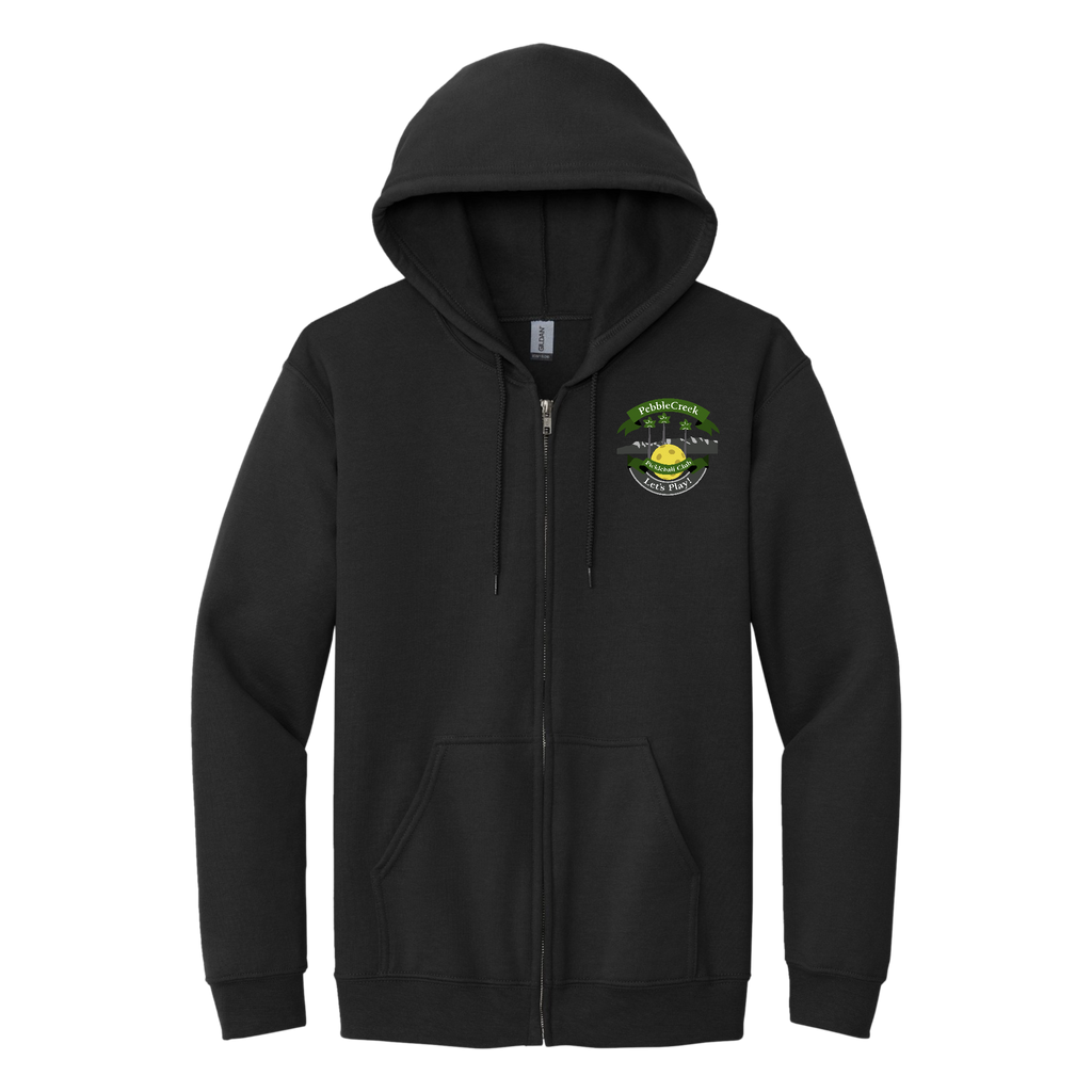 PebbleCreek Unisex Full Zip Hoodie Main Logo