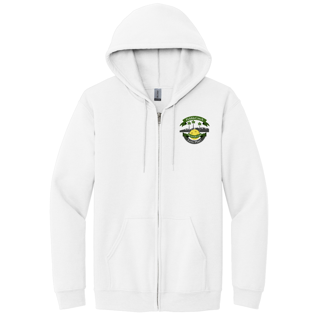 PebbleCreek Unisex Full Zip Hoodie Main Logo