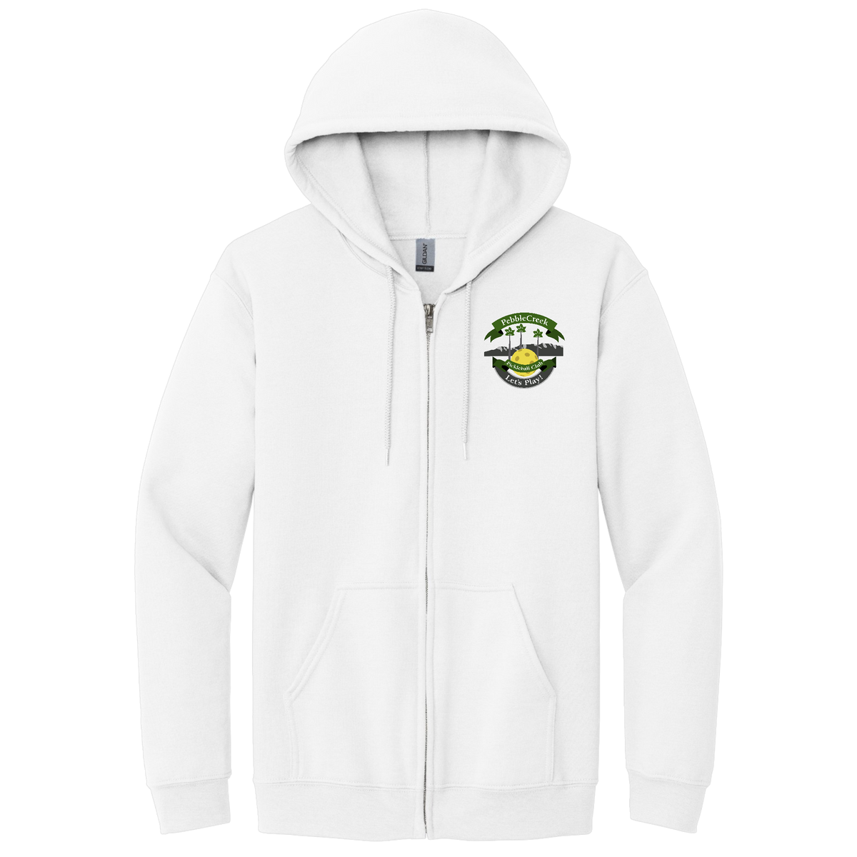 PebbleCreek Unisex Full Zip Hoodie Main Logo