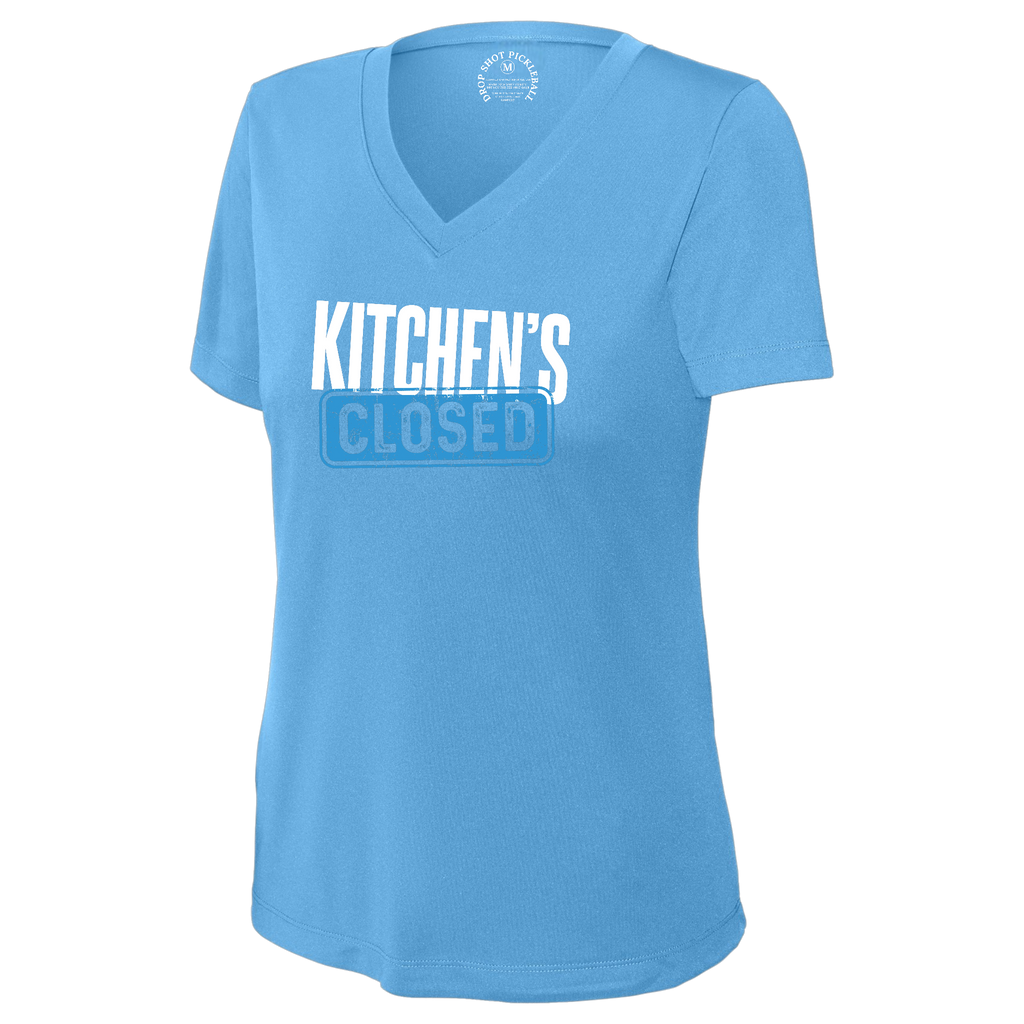 Kitchen Womens Short Sleeve V Neck Performance