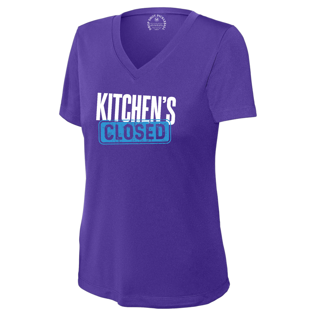 Kitchen Womens Short Sleeve V Neck Performance