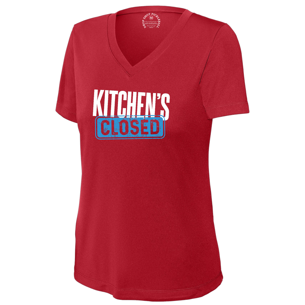 Kitchen Womens Short Sleeve V Neck Performance