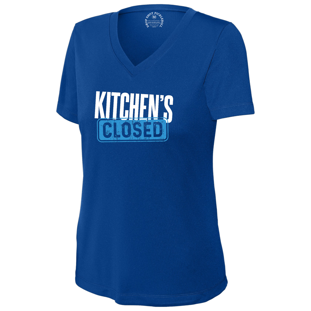 Kitchen Womens Short Sleeve V Neck Performance