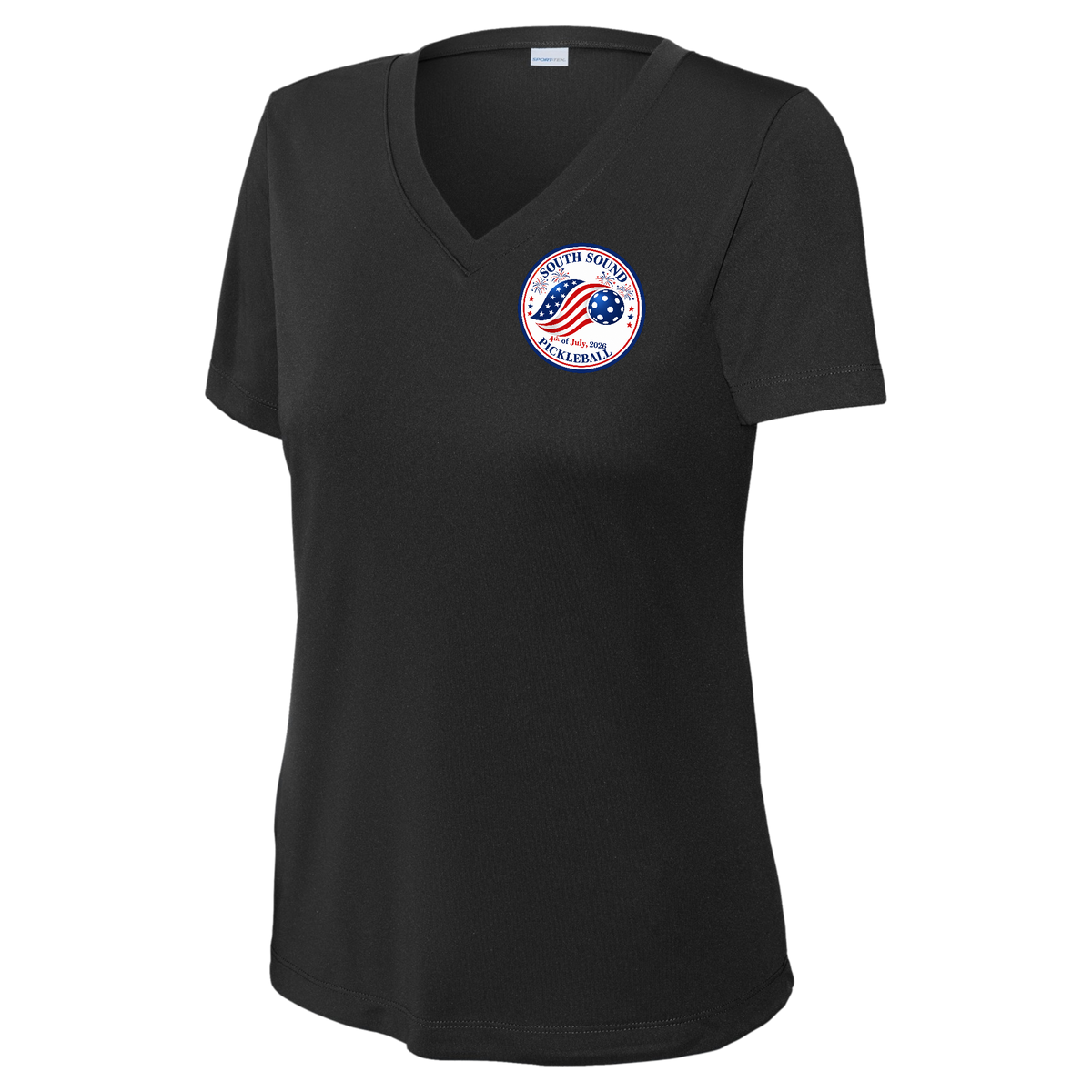SSPC Womens Short Sleeve V Neck Performance 4th of July