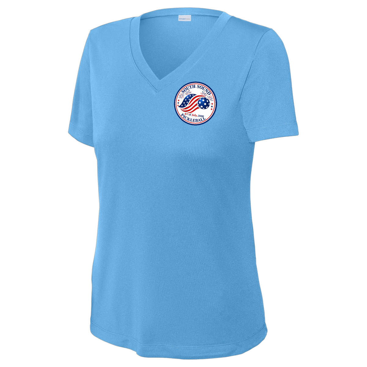 SSPC Womens Short Sleeve V Neck Performance 4th of July