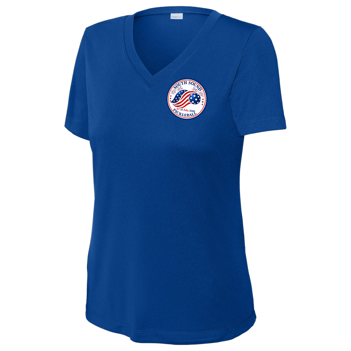 SSPC Womens Short Sleeve V Neck Performance 4th of July