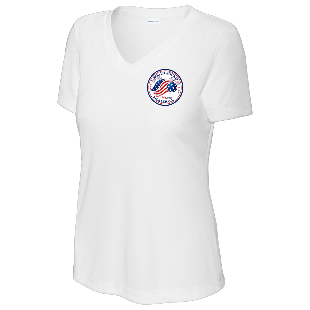 SSPC Womens Short Sleeve V Neck Performance 4th of July