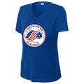 SSPC Womens Short Sleeve Performance V Neck 4th of July