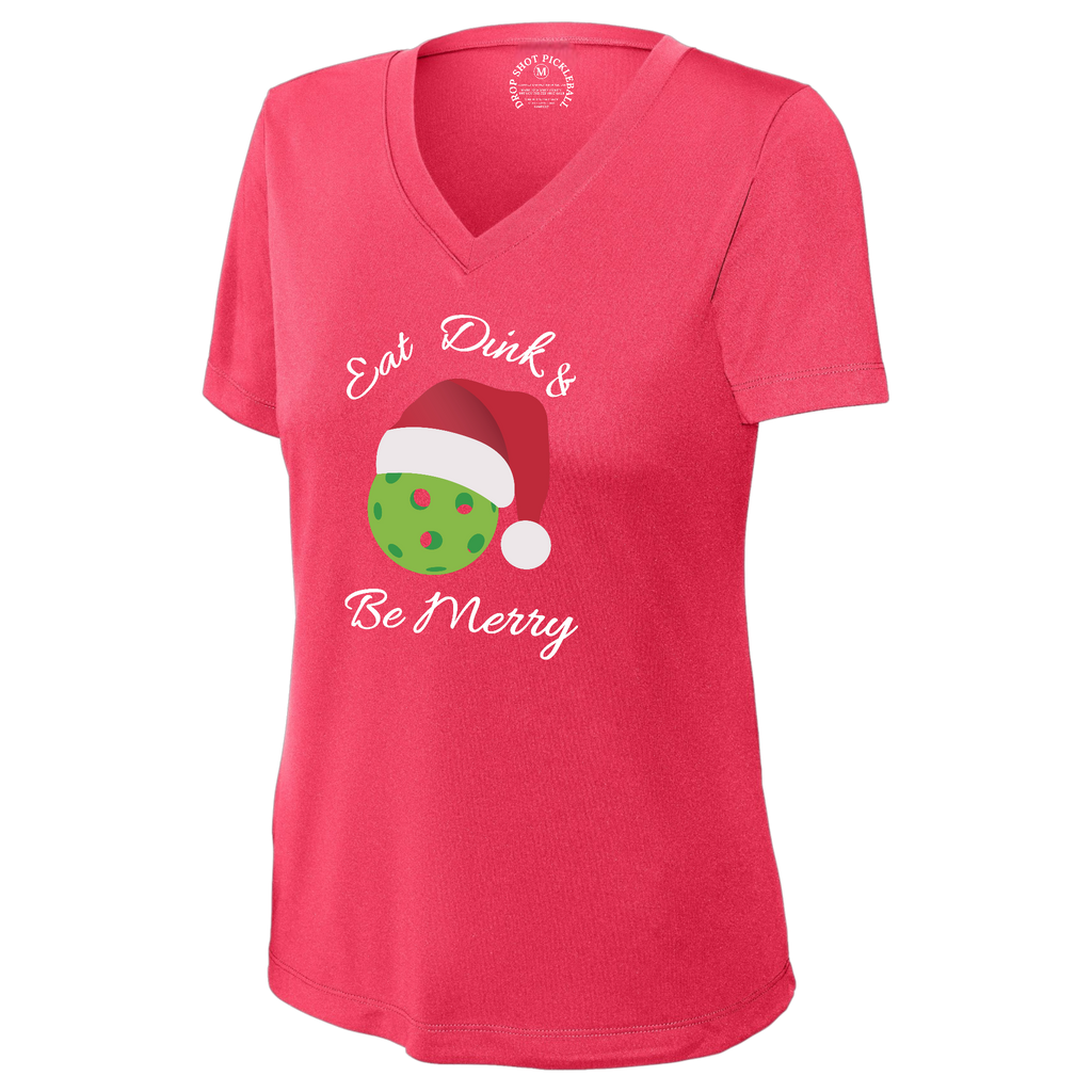 Be Merry Womens Short Sleeve V Neck Performance