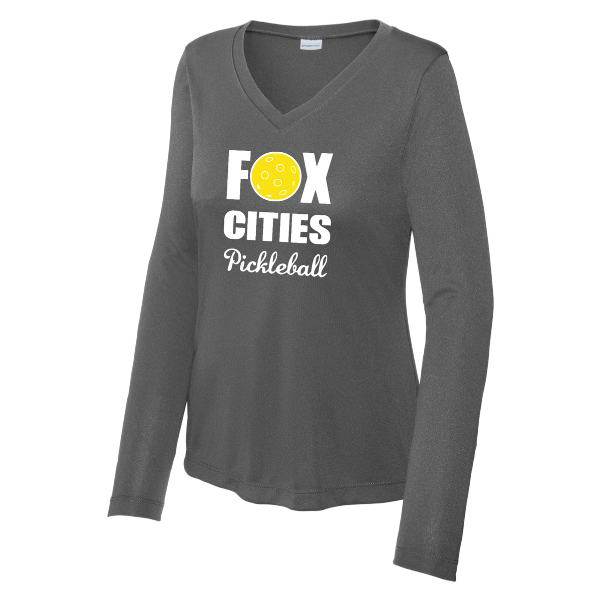 FCP Womens Performance Long Sleeve V Neck Shirt Large Logo
