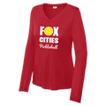 FCP Womens Performance Long Sleeve V Neck Shirt Large Logo