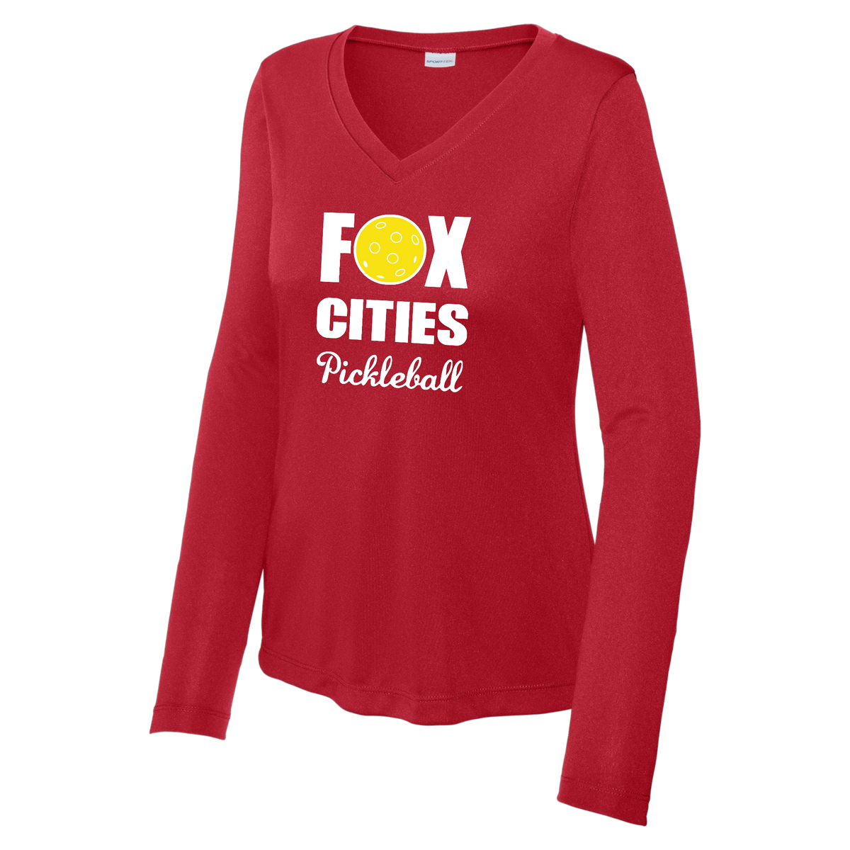 FCP Womens Performance Long Sleeve V Neck Shirt Large Logo