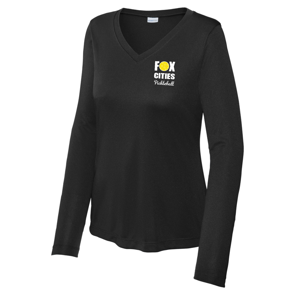 FCP Womens Performance Long Sleeve V Neck Shirt Small Logo