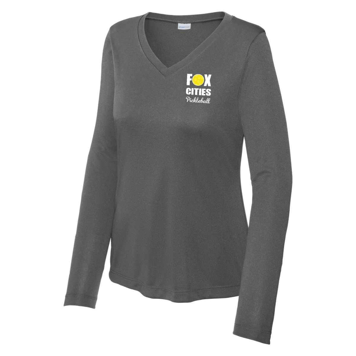 FCP Womens Performance Long Sleeve V Neck Shirt Small Logo