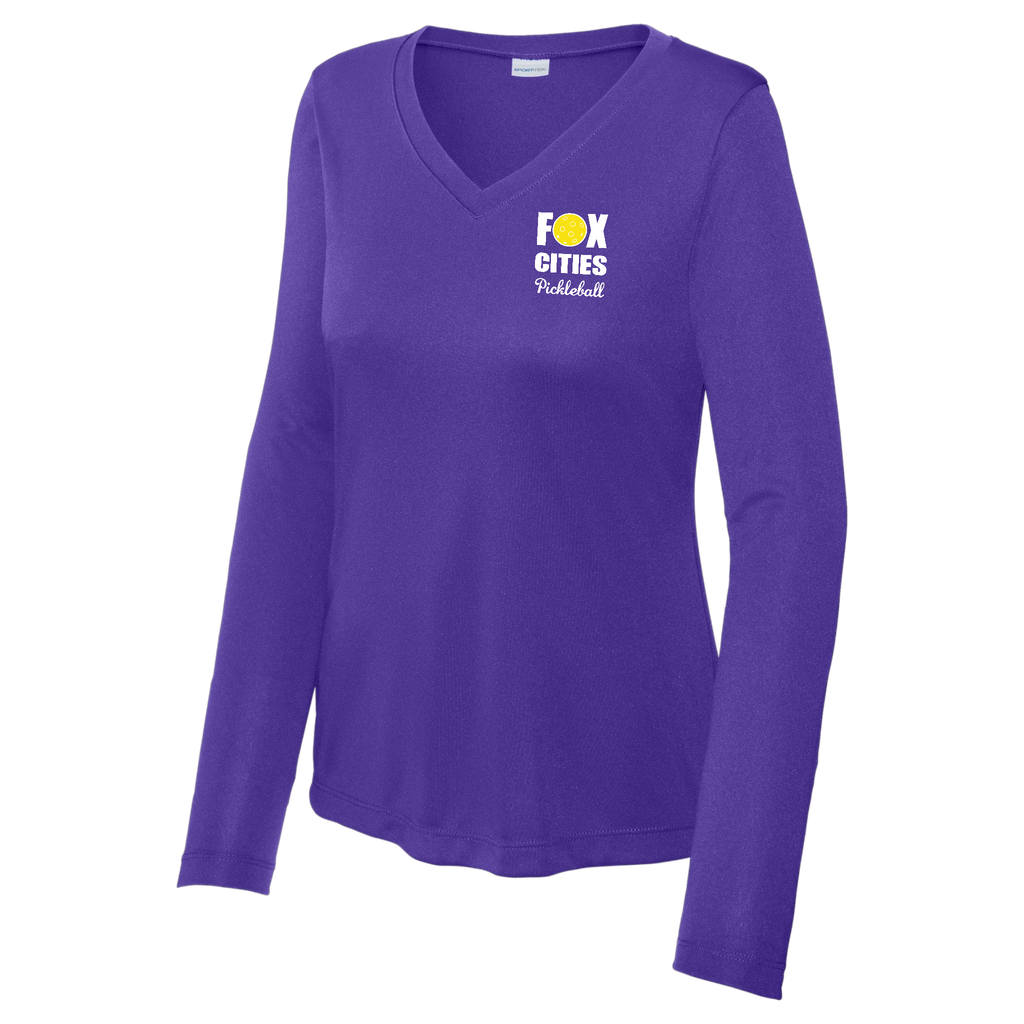 FCP Womens Performance Long Sleeve V Neck Shirt Small Logo