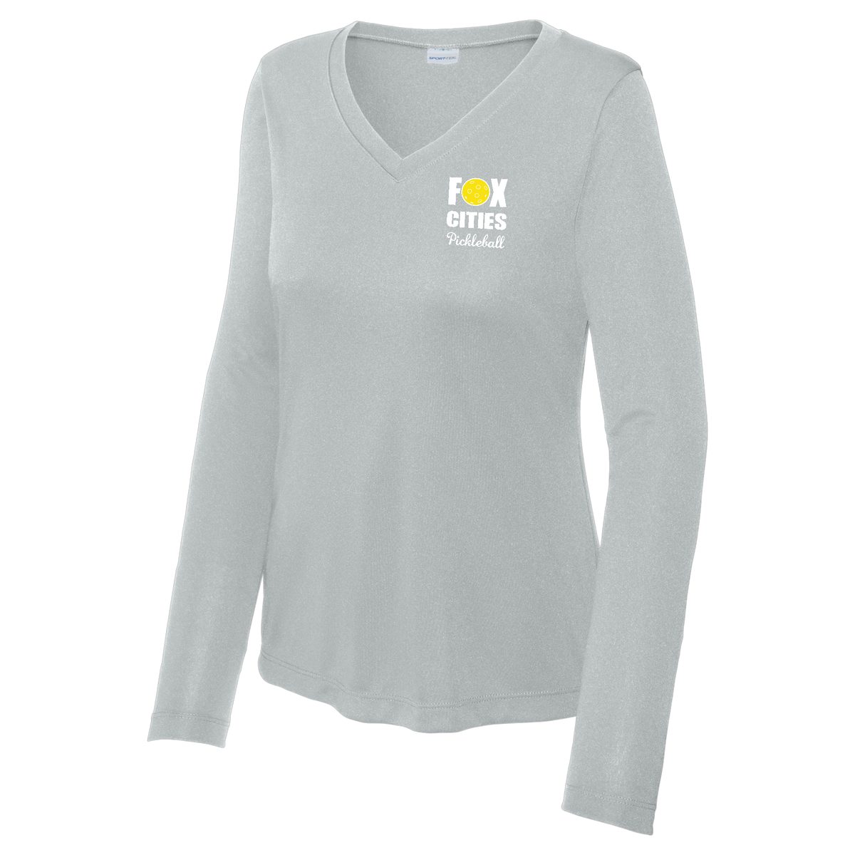 FCP Womens Performance Long Sleeve V Neck Shirt Small Logo
