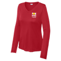 FCP Womens Performance Long Sleeve V Neck Shirt Small Logo