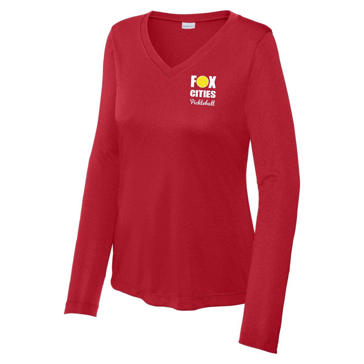 FCP Womens Performance Long Sleeve V Neck Shirt Small Logo
