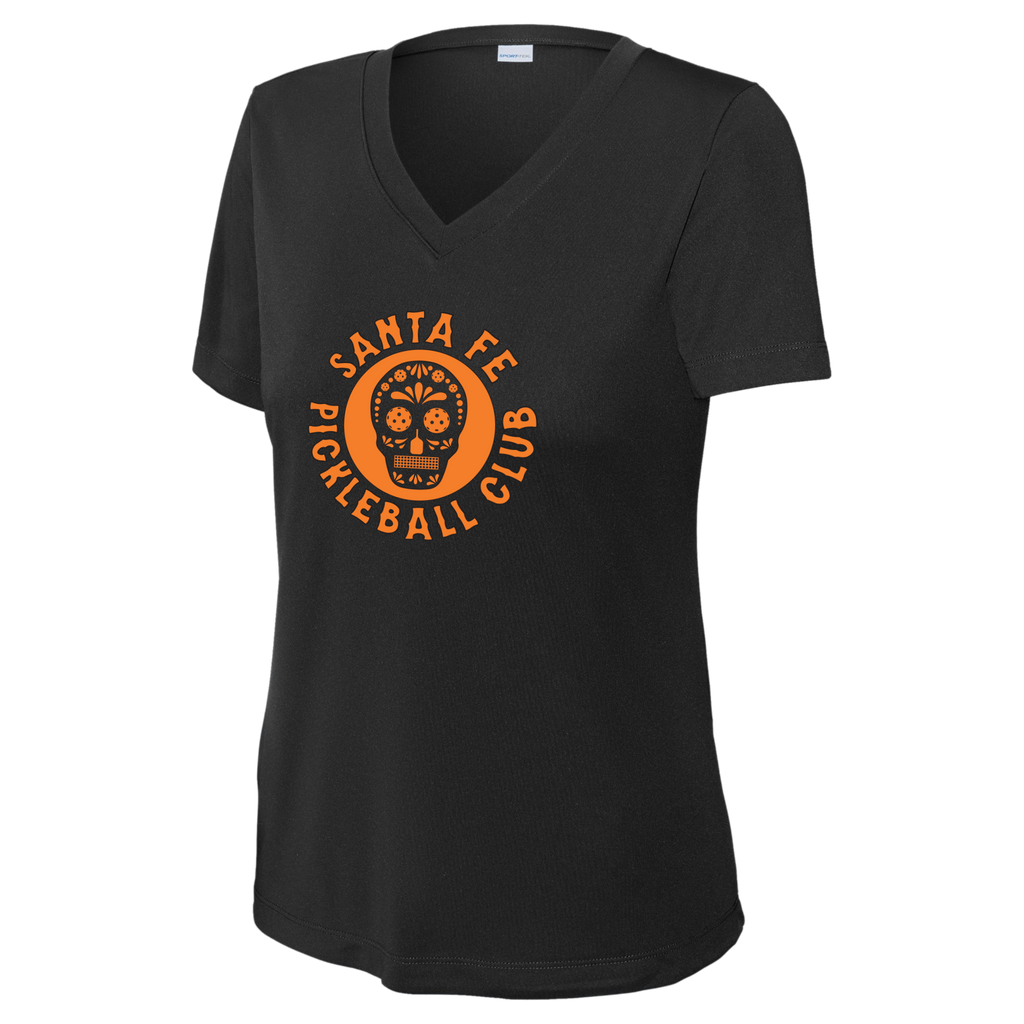 Santa Fe Womens Short Sleeve V Neck Performance Large Logo