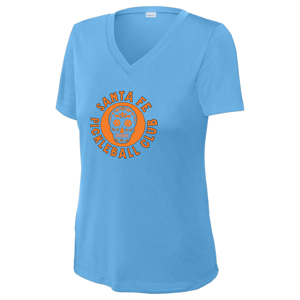 Santa Fe Womens Short Sleeve V Neck Performance Large Logo