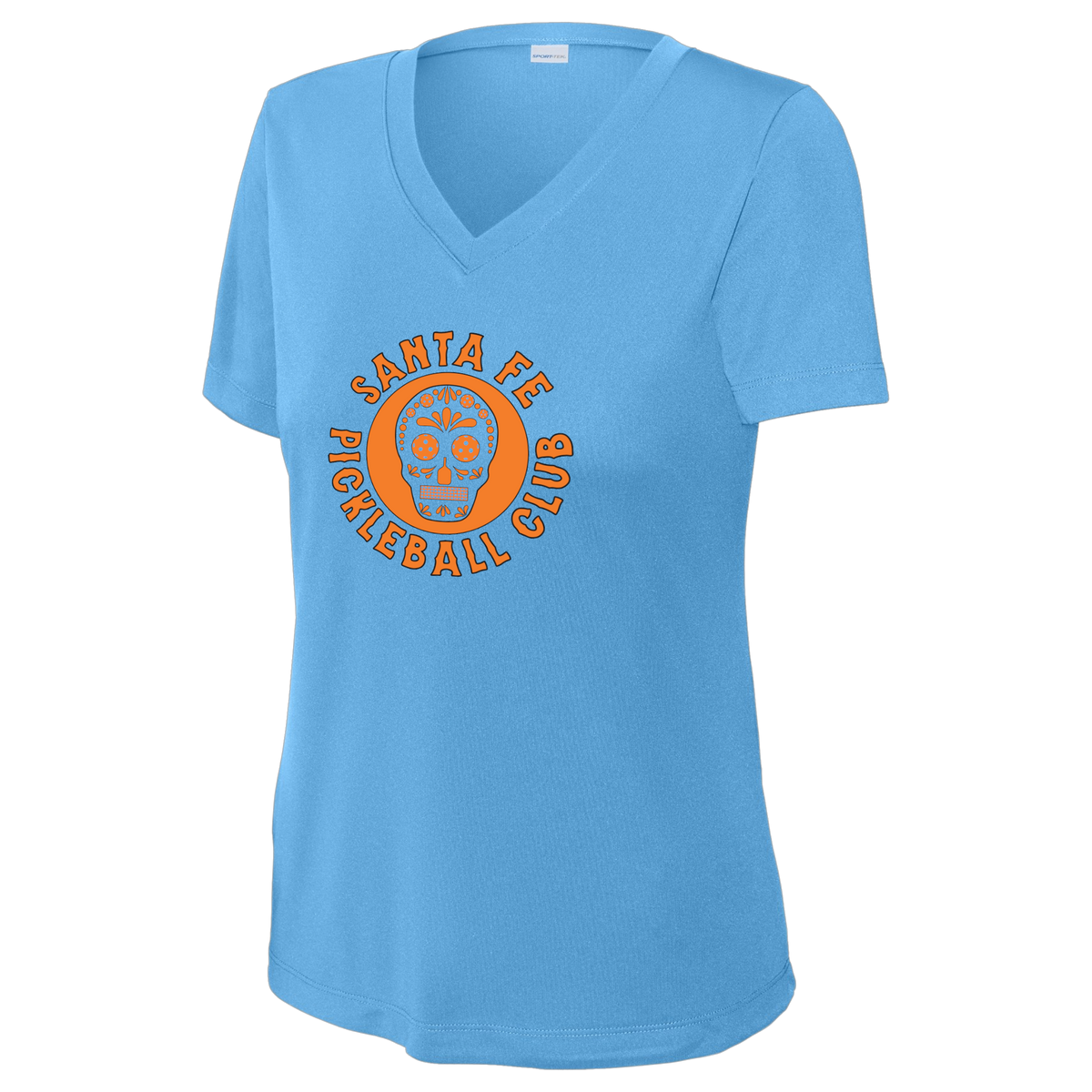 Santa Fe Womens Short Sleeve V Neck Performance Large Logo
