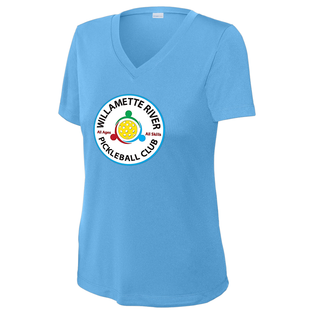 Willamette Womens Performance Short Sleeve V Neck Large Logo