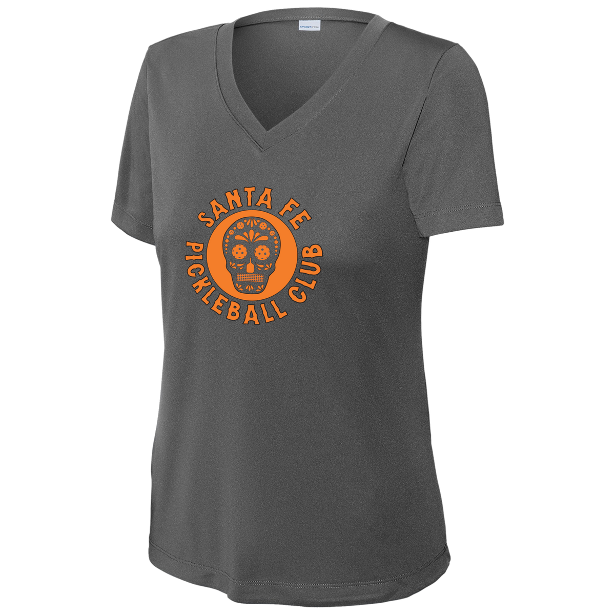 Santa Fe Womens Short Sleeve V Neck Performance Large Logo