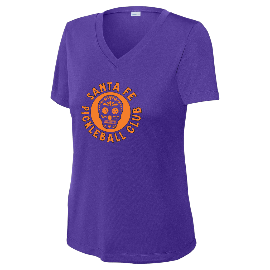 Santa Fe Womens Short Sleeve V Neck Performance Large Logo