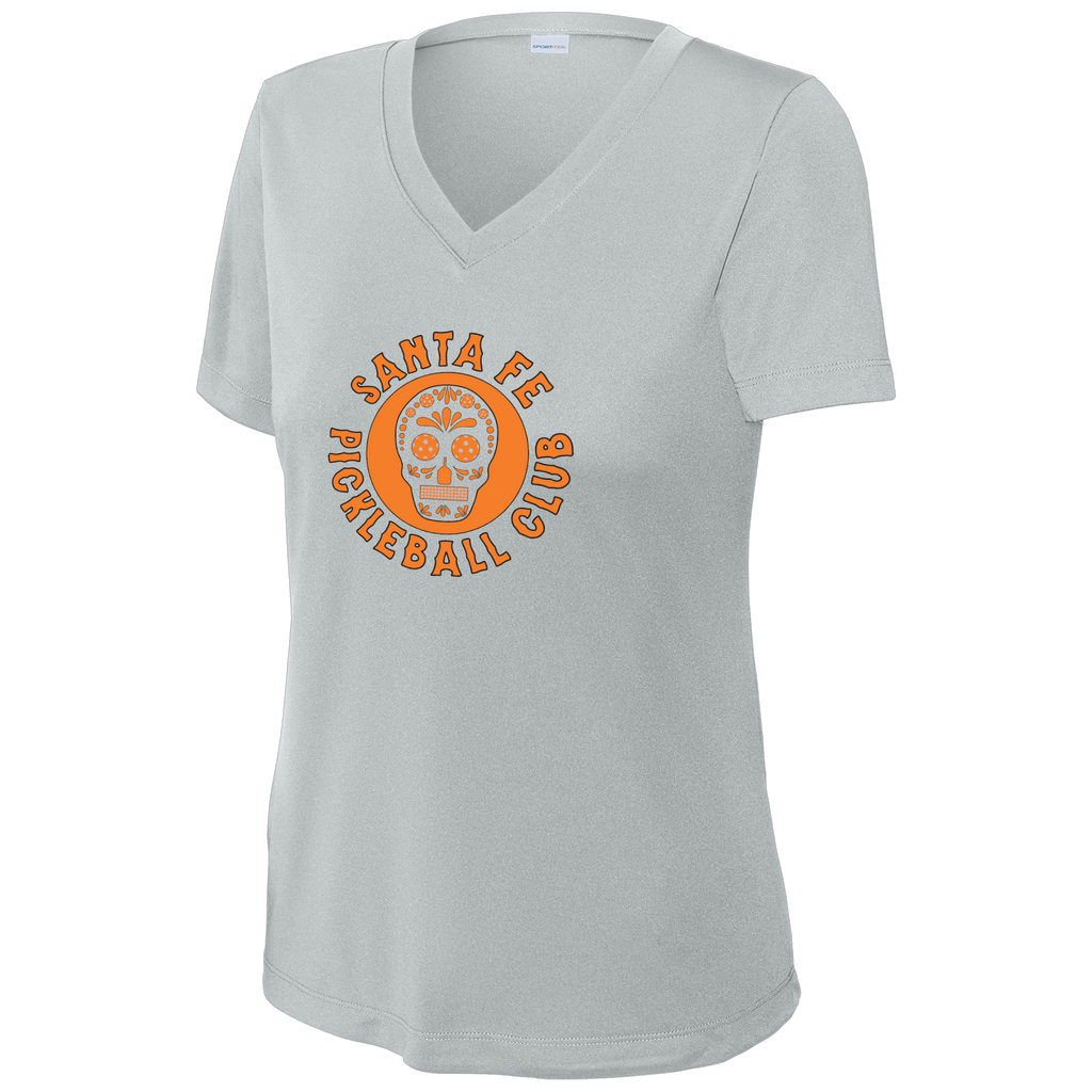 Santa Fe Womens Short Sleeve V Neck Performance Large Logo