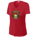 PebbleCreek Womens Short Sleeve V Neck Performance Large Main Logo