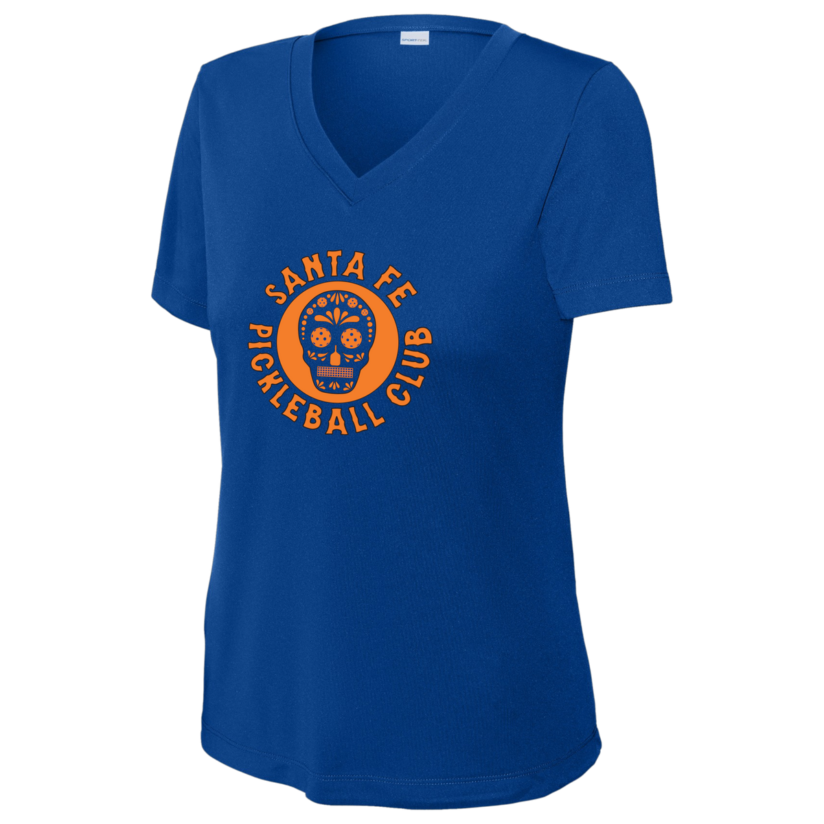 Santa Fe Womens Short Sleeve V Neck Performance Large Logo