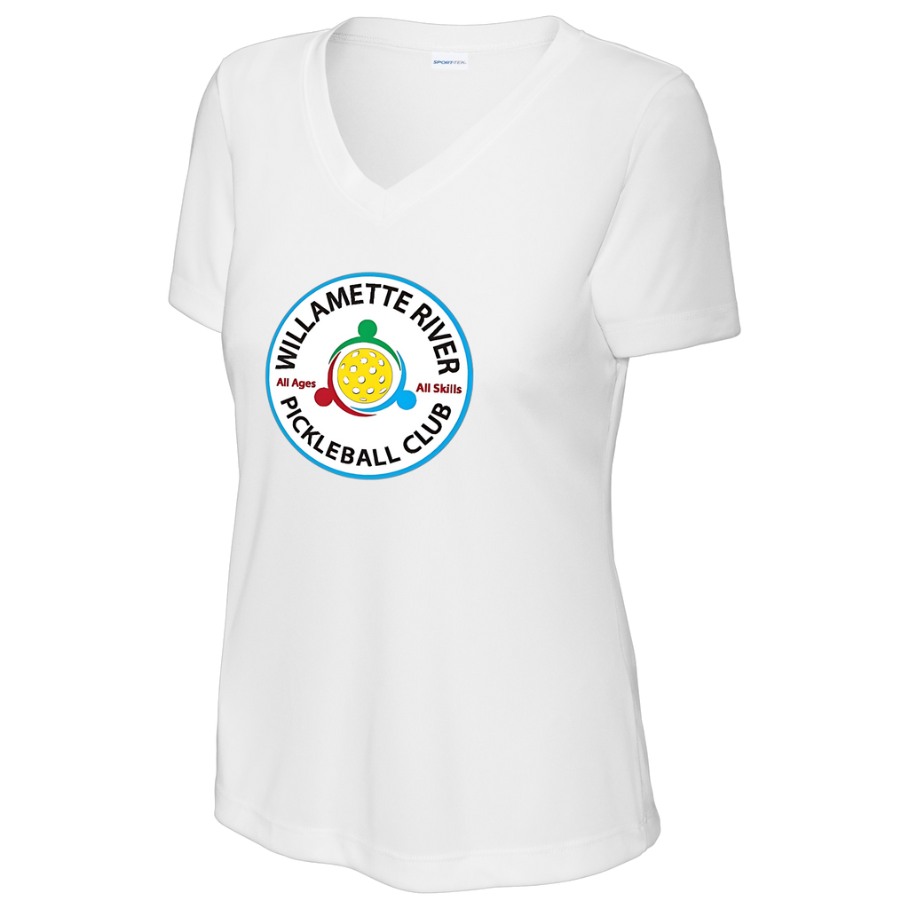 Willamette Womens Performance Short Sleeve V Neck Large Logo
