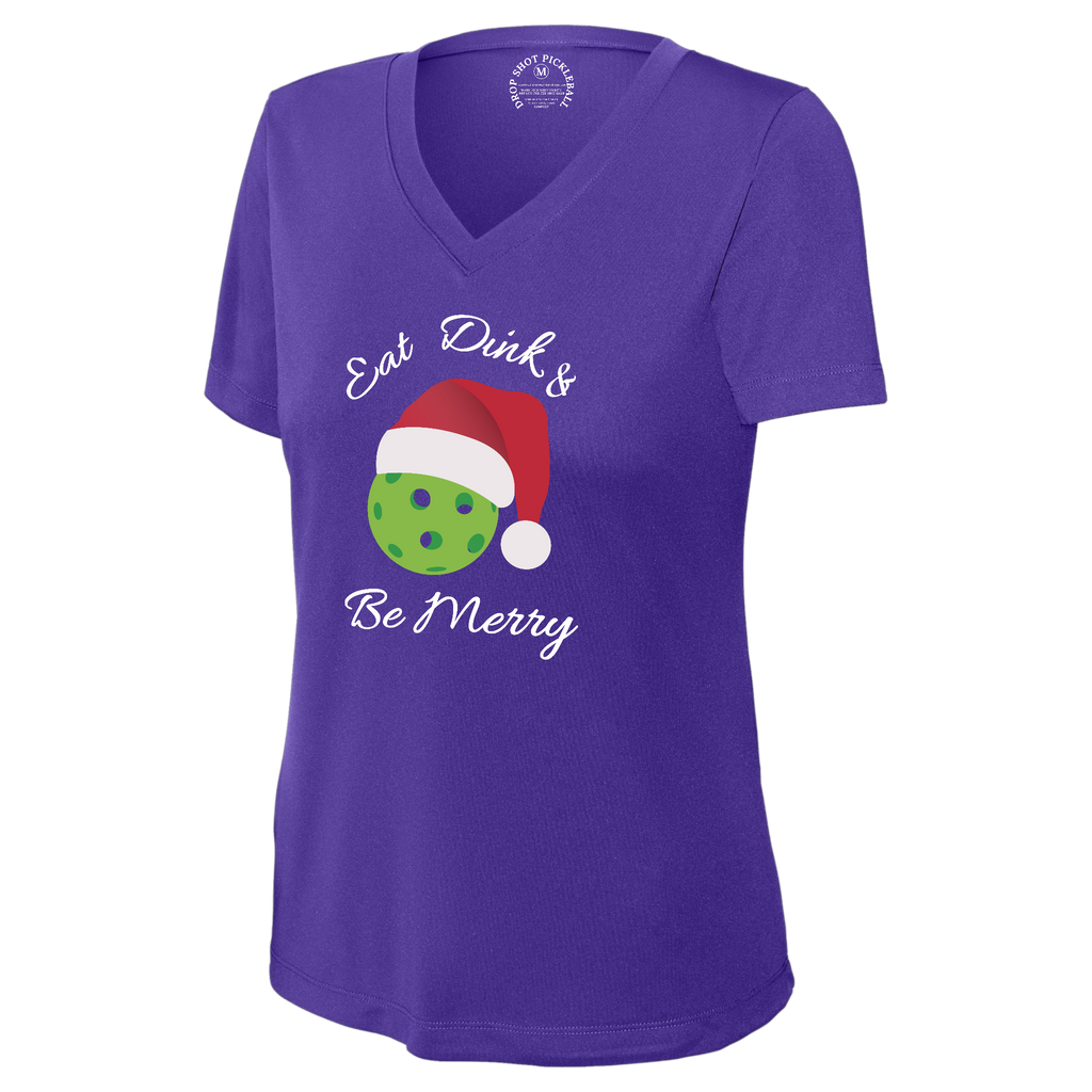 Be Merry Womens Short Sleeve V Neck Performance