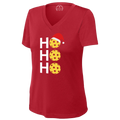 Ho Ho Womens Short Sleeve V Neck Performance