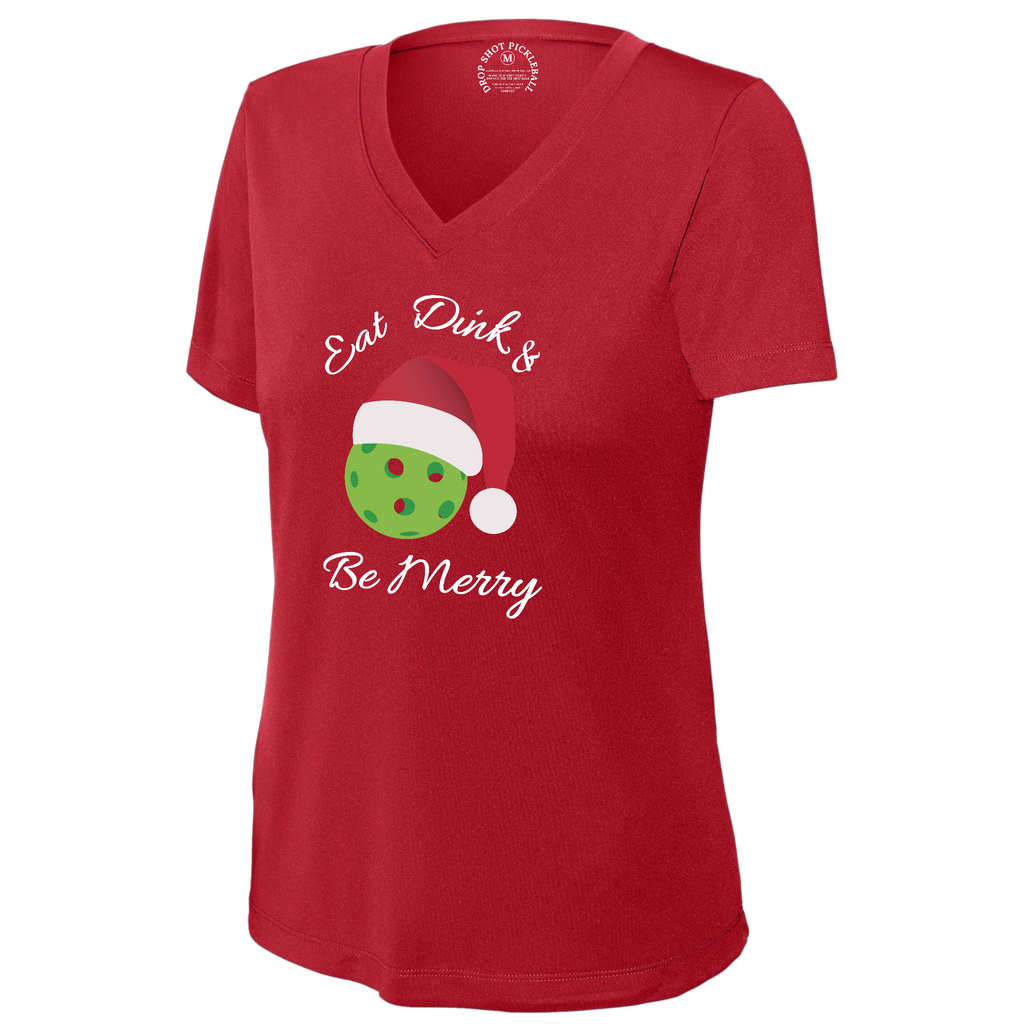 Be Merry Womens Short Sleeve V Neck Performance