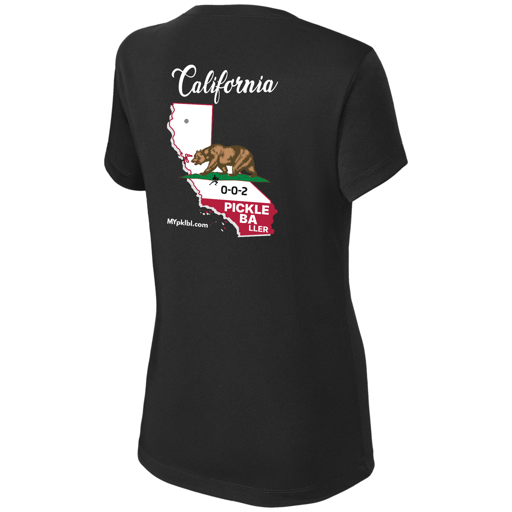 My pklbl Womens Short Sleeve V Neck Cali Logo