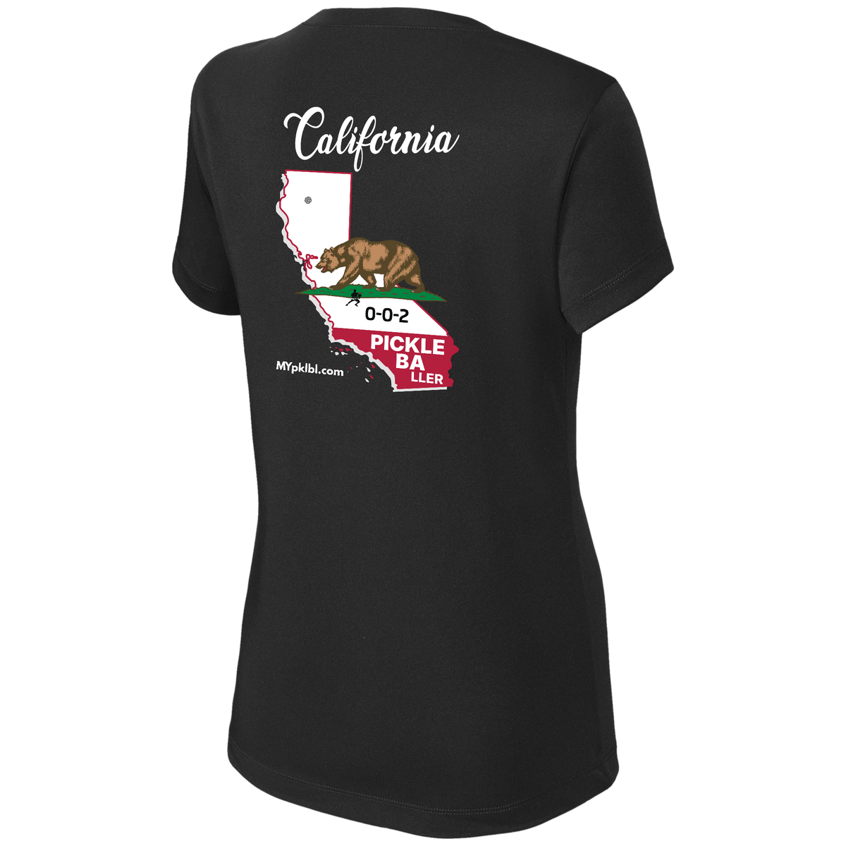 My pklbl Womens Short Sleeve V Neck Cali Logo