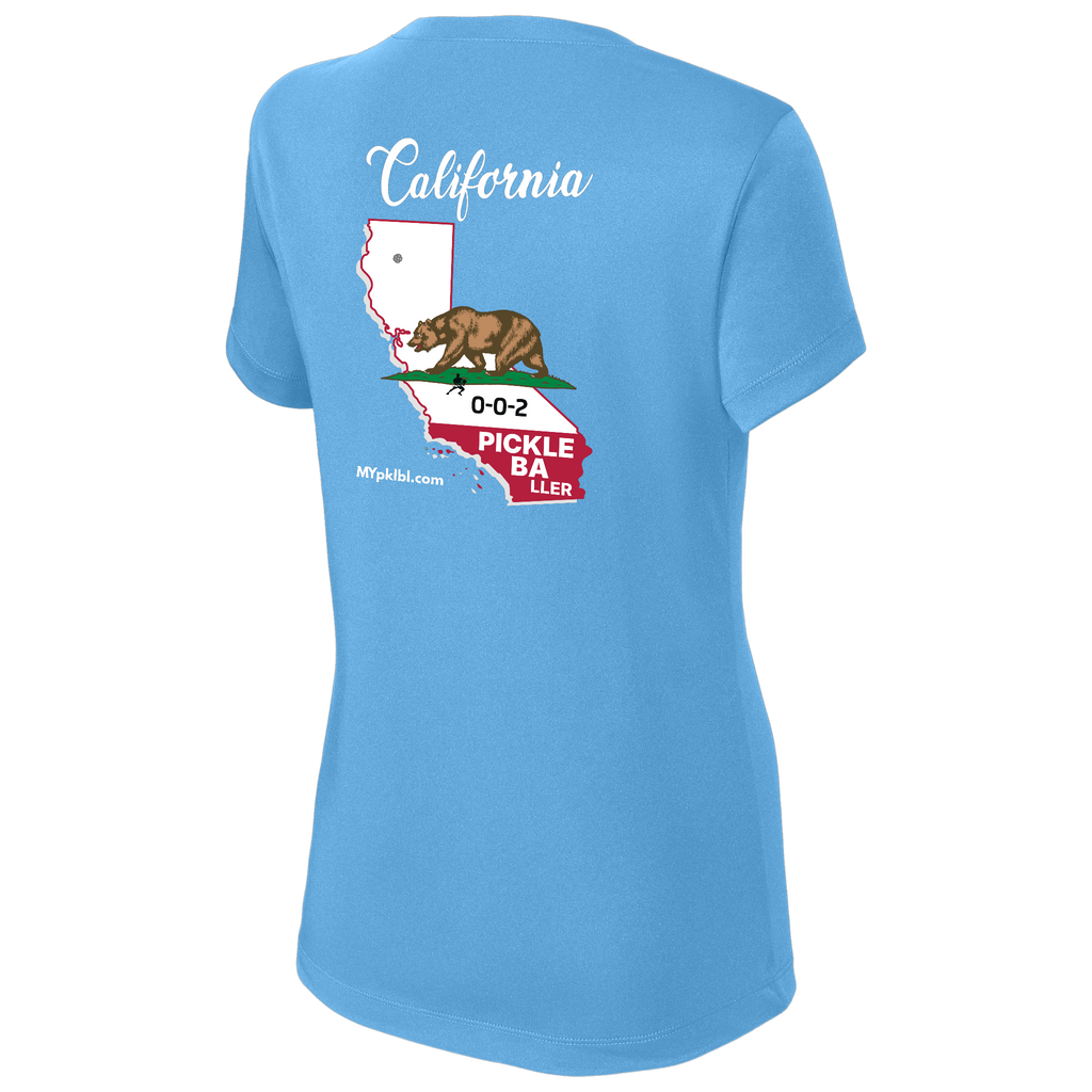 My pklbl Womens Short Sleeve V Neck Cali Logo
