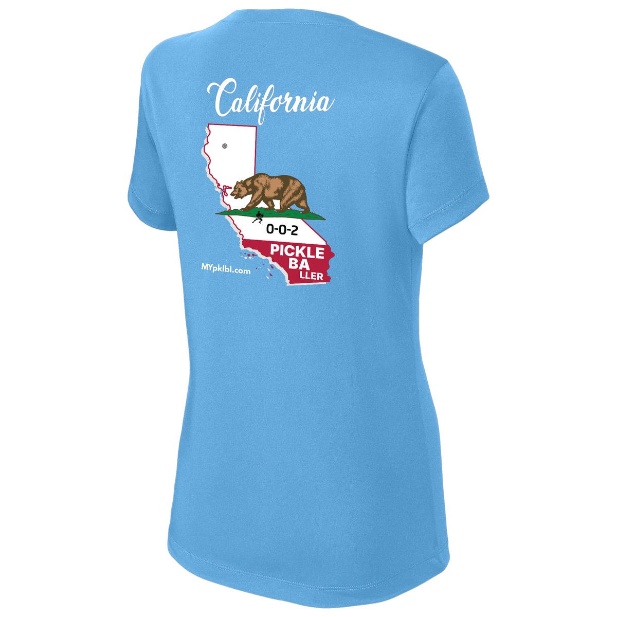 My pklbl Womens Short Sleeve V Neck Cali Logo