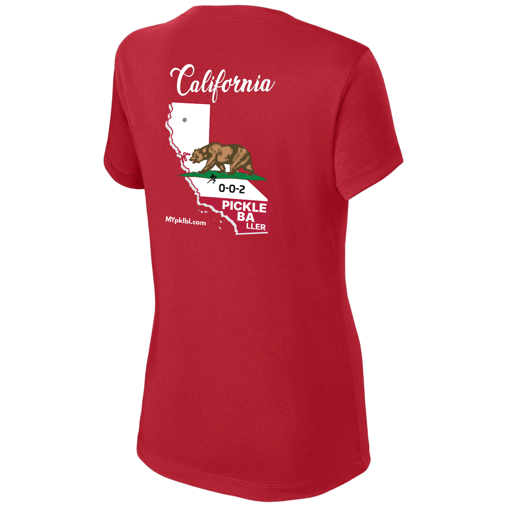 My pklbl Womens Short Sleeve V Neck Cali Logo