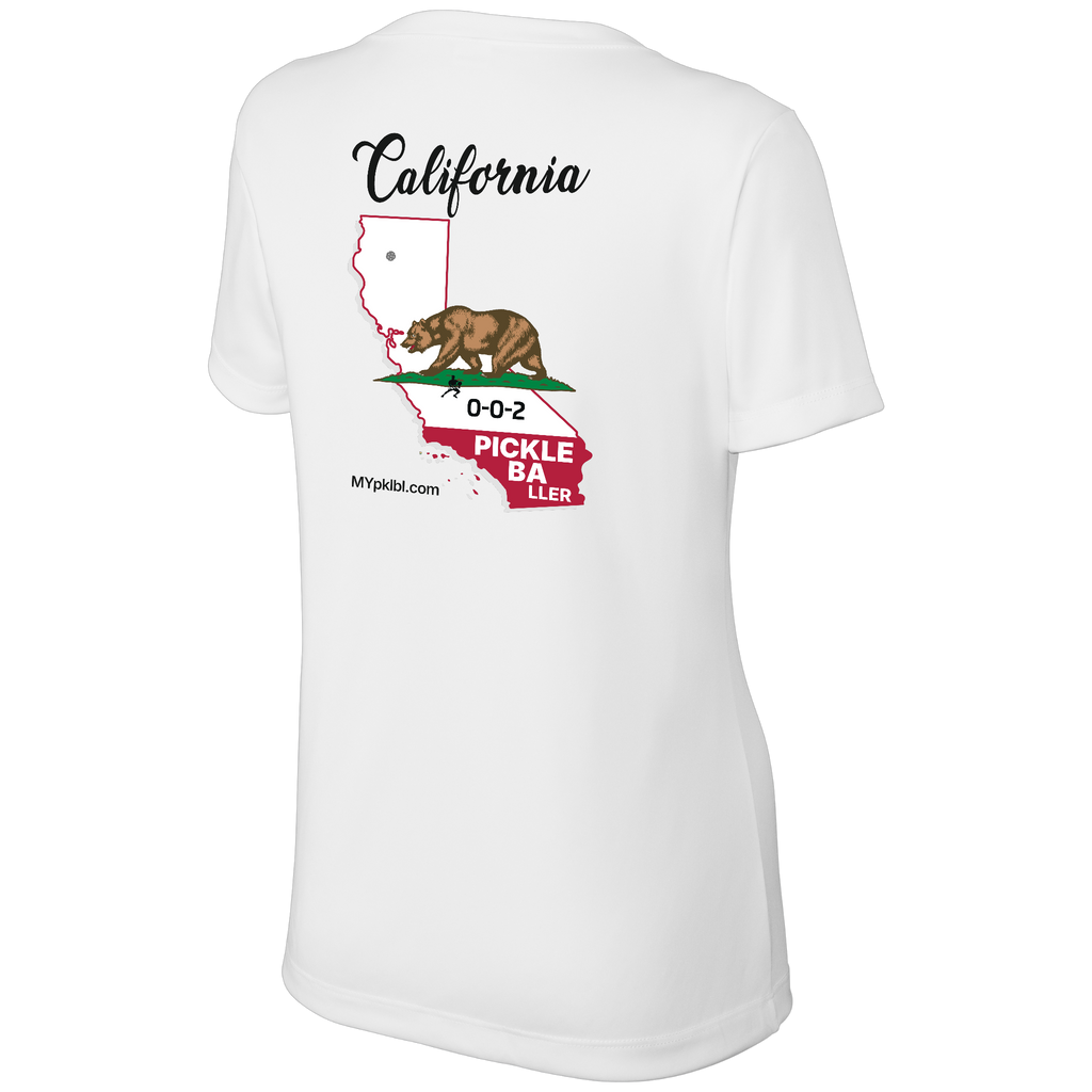 My pklbl Womens Short Sleeve V Neck Cali Logo