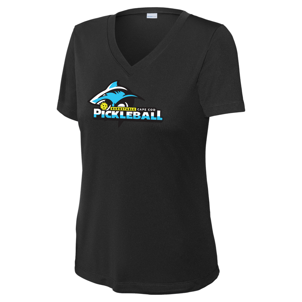 Barnstable Womens Short Sleeve V Neck Performance Large Logo