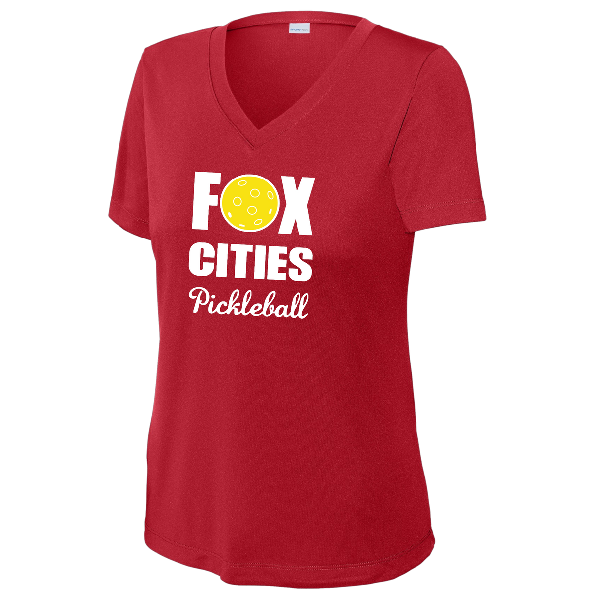FCP Womens Short Sleeve V Neck Performance Large Logo