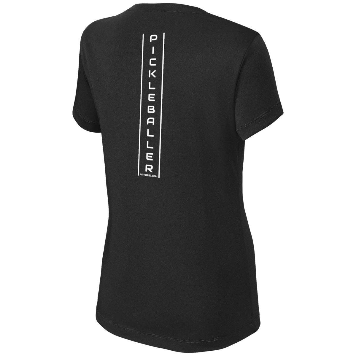 My pklbl Womens Short Sleeve V Neck Thin Back Logo