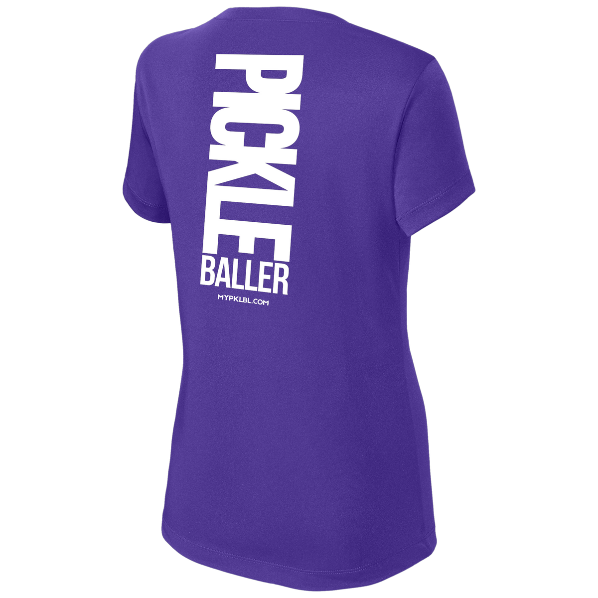 My pklbl Womens Short Sleeve V Neck Big Back Logo