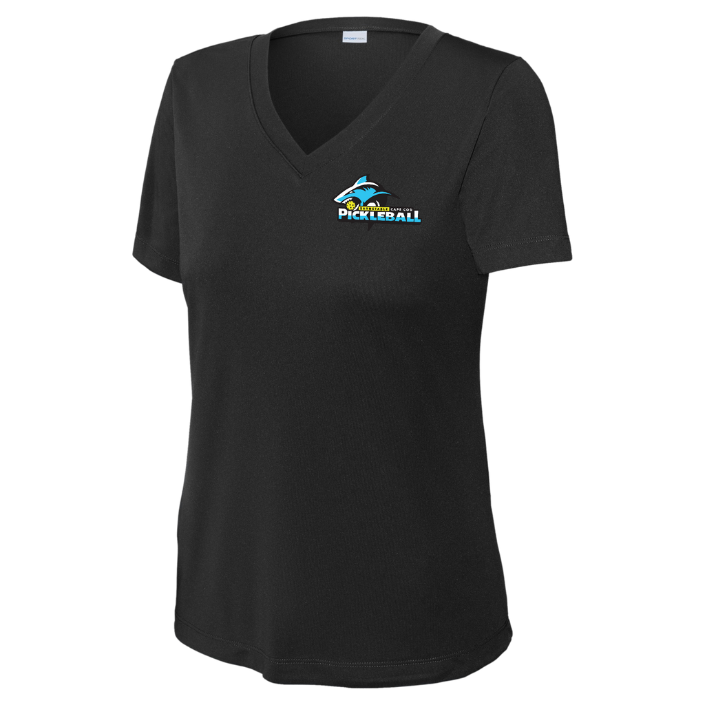 Barnstable Womens Short Sleeve V Neck Performance Small Logo