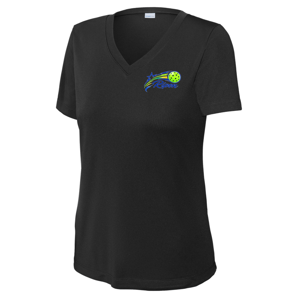 Ripon Womens Short Sleeve V Neck Small Logo