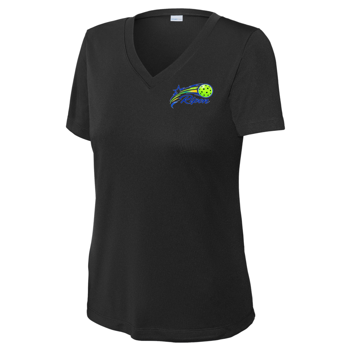 Ripon Womens Short Sleeve V Neck Small Logo