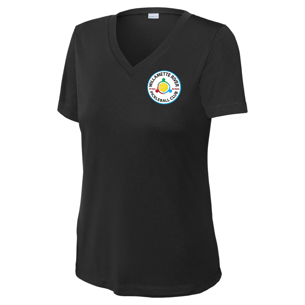 Willamette Womens Performance Short Sleeve V Neck Small Logo